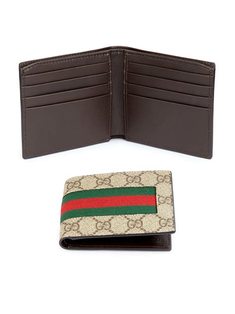 gucci men's canvas wallet|gucci web wallet.